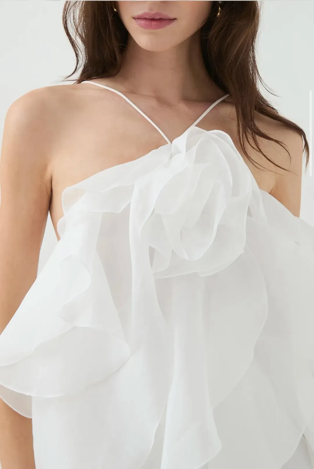 AJE WHITE PANDOREA LAYERED MAXI DRESS for rent on The Volte - main image