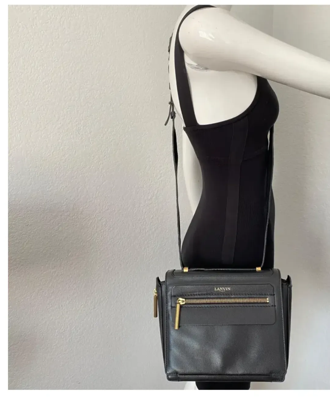 Lanvin Vintage Padam square flap crossbody bag  for rent on The Volte - main image