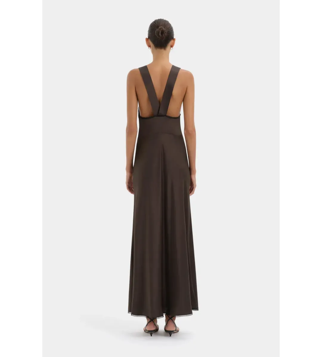 Sir the Label Aries Cut Out Maxi Gown Bitter Chocolate Size 0P for rent on The Volte - main image