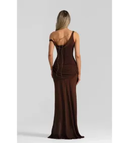 Natalie Rolt Cadence Maxi Gown Espresso Size 1 / AU 8 for rent on The Volte - image 2