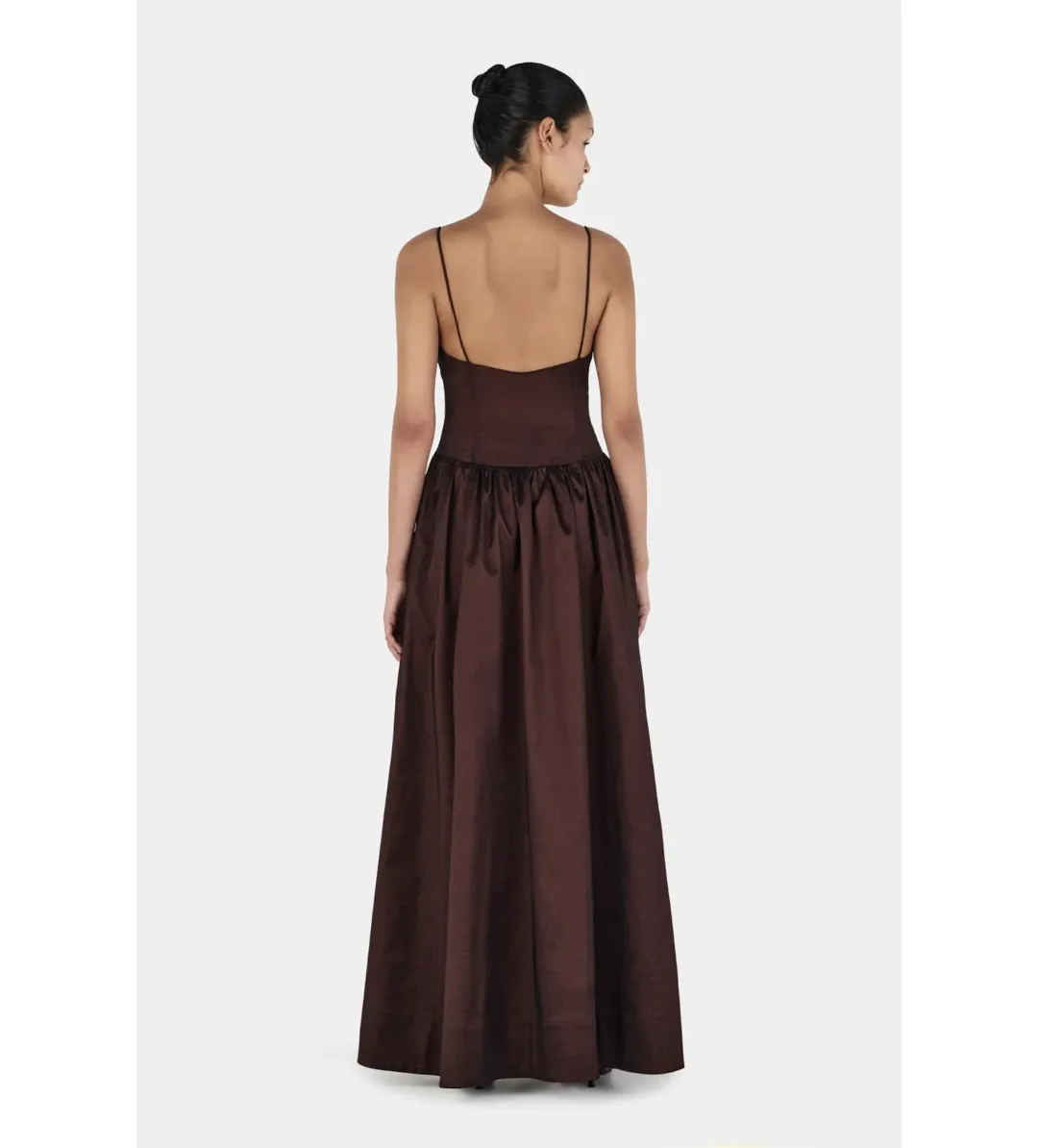 Hansen & Gretel Bellini Maxi Gown Chocolate Size M / AU 10 for rent on The Volte - main image