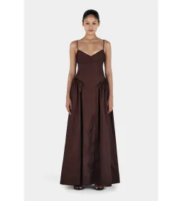 Hansen & Gretel Bellini Maxi Gown Chocolate Size M / AU 10 for rent on The Volte - image 2