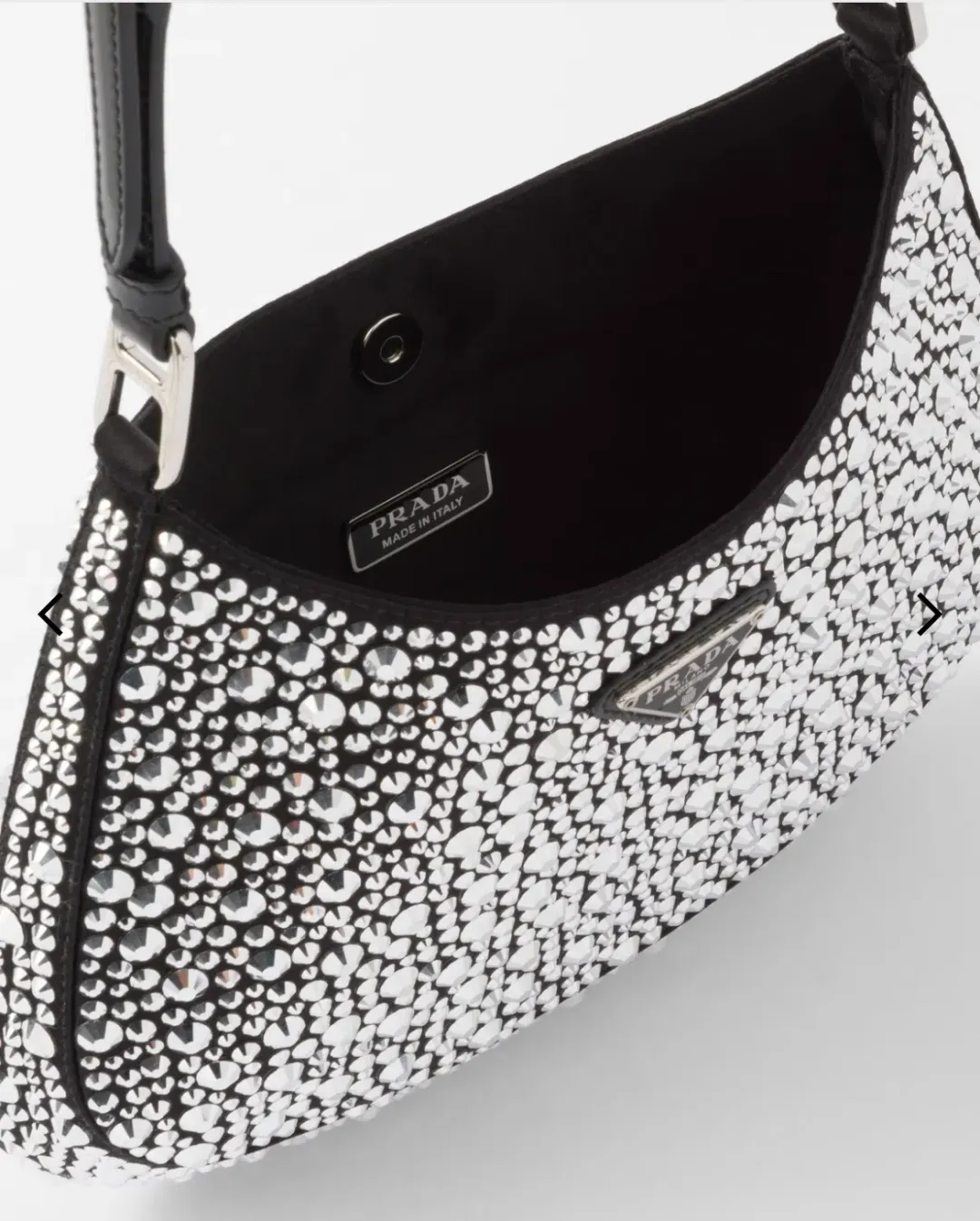 Prada Cleo Satin Bag with Rhinestones for rent on The Volte - main image
