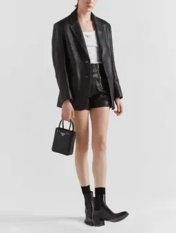 Prada Small Leather Brushed Tote for rent on The Volte - image 2
