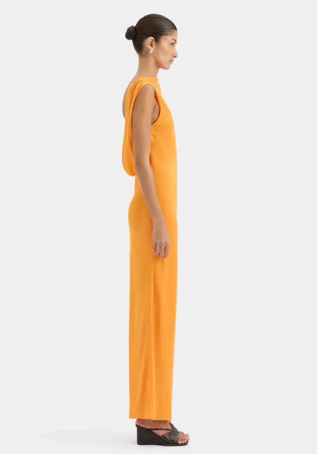 Sir Isla Cowl Back Gown Orange sz 8 for rent on The Volte - main image
