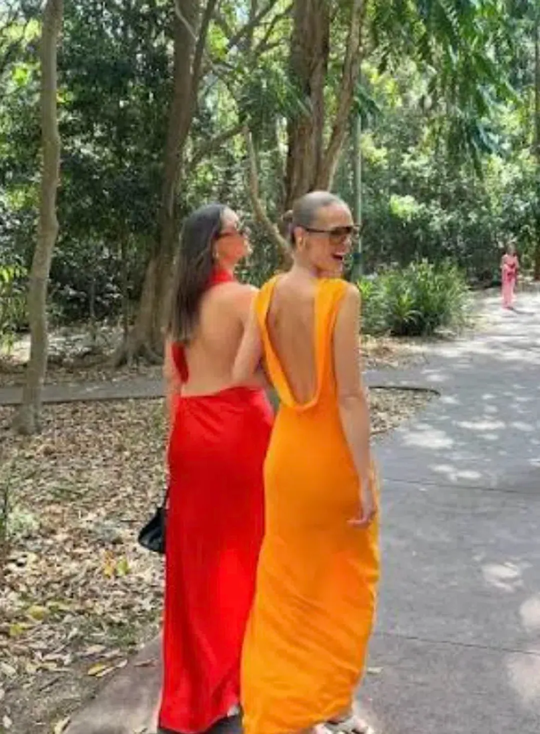 Sir Isla Cowl Back Gown Orange sz 8 for rent on The Volte - main image
