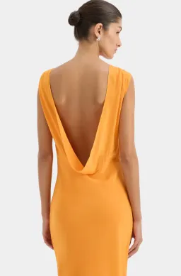 Sir Isla Cowl Back Gown Orange sz 8 for rent on The Volte - image 5
