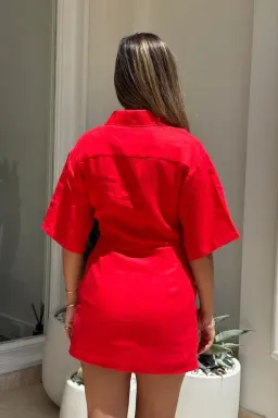 Sneaky Link: Vida Mini Dress Red size XL for rent on The Volte - image 3