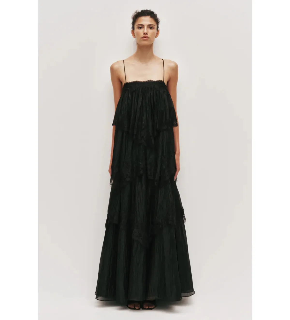 Aje Ophelia Lace Gown Black Size 8 for rent on The Volte - main image