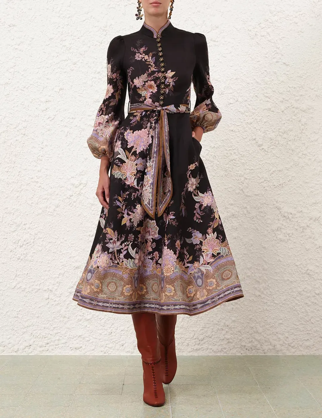 Zimmermann Luna Button Midi Dress 3 for rent on The Volte - main image