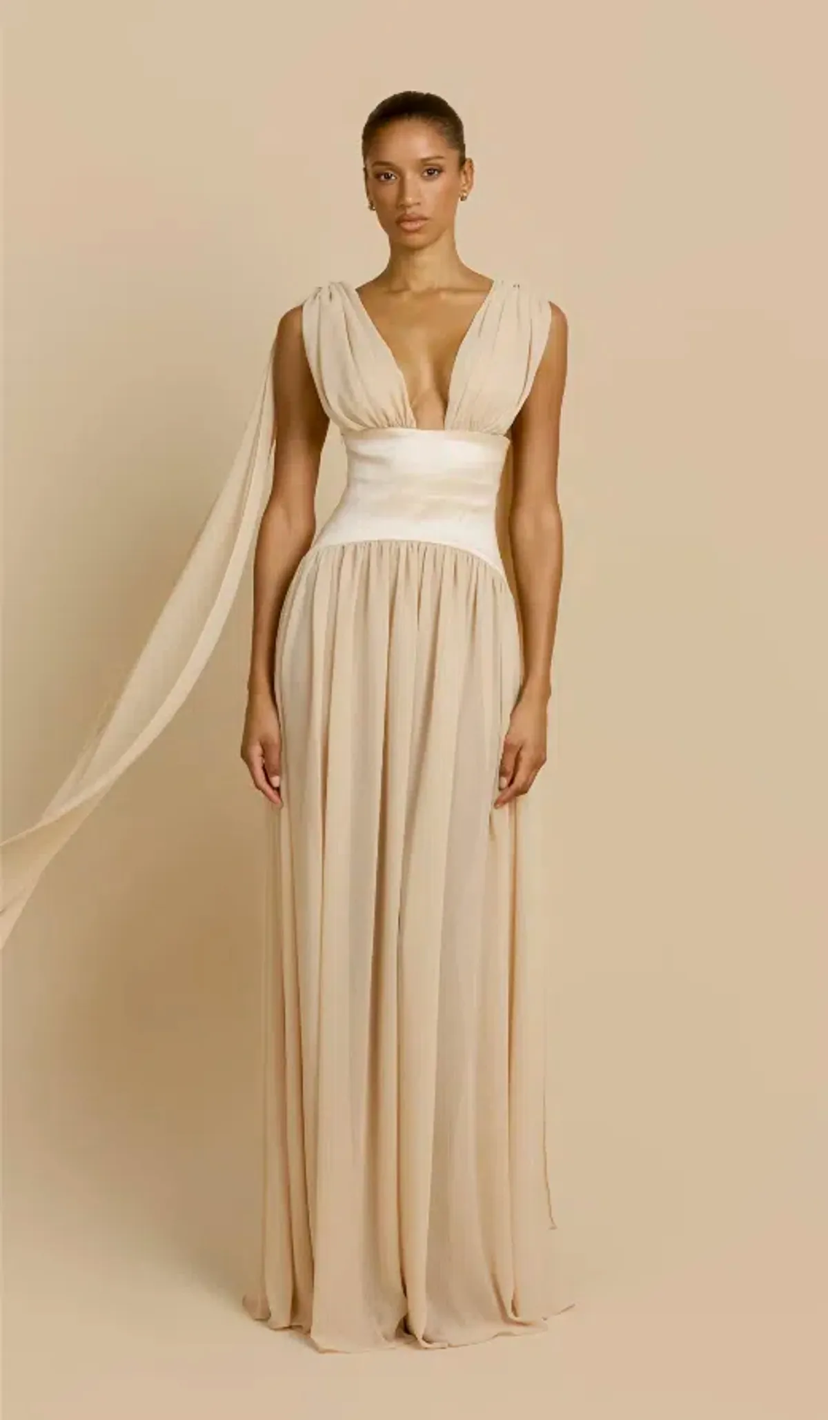 Arcina Ori Ramona Maxi Dress Champagne Size S / AU 8 for rent on The Volte - main image