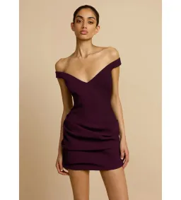 Arcina Ori Avery Mini Dress in Plum Size S/AU8 for rent on The Volte - image 1