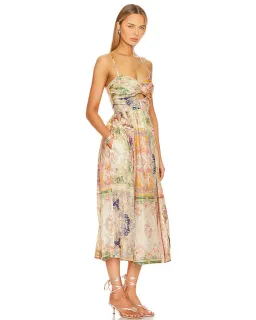 Zimmermann August Tie Front Midi Dress Size 3/ AU 14 for rent on The Volte - image 3