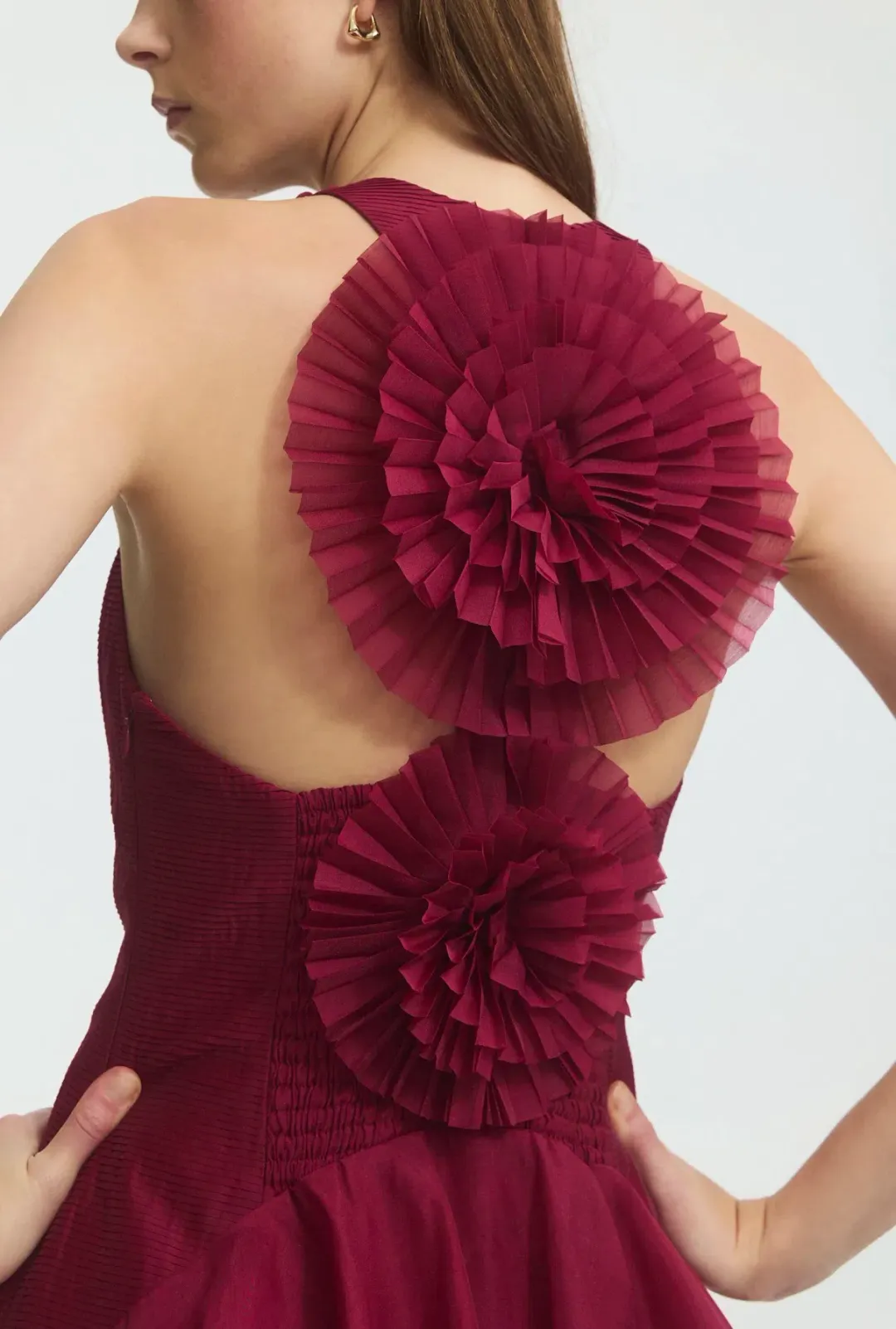 Aje Radiate Pleated Gown - size 8  for rent on The Volte - main image