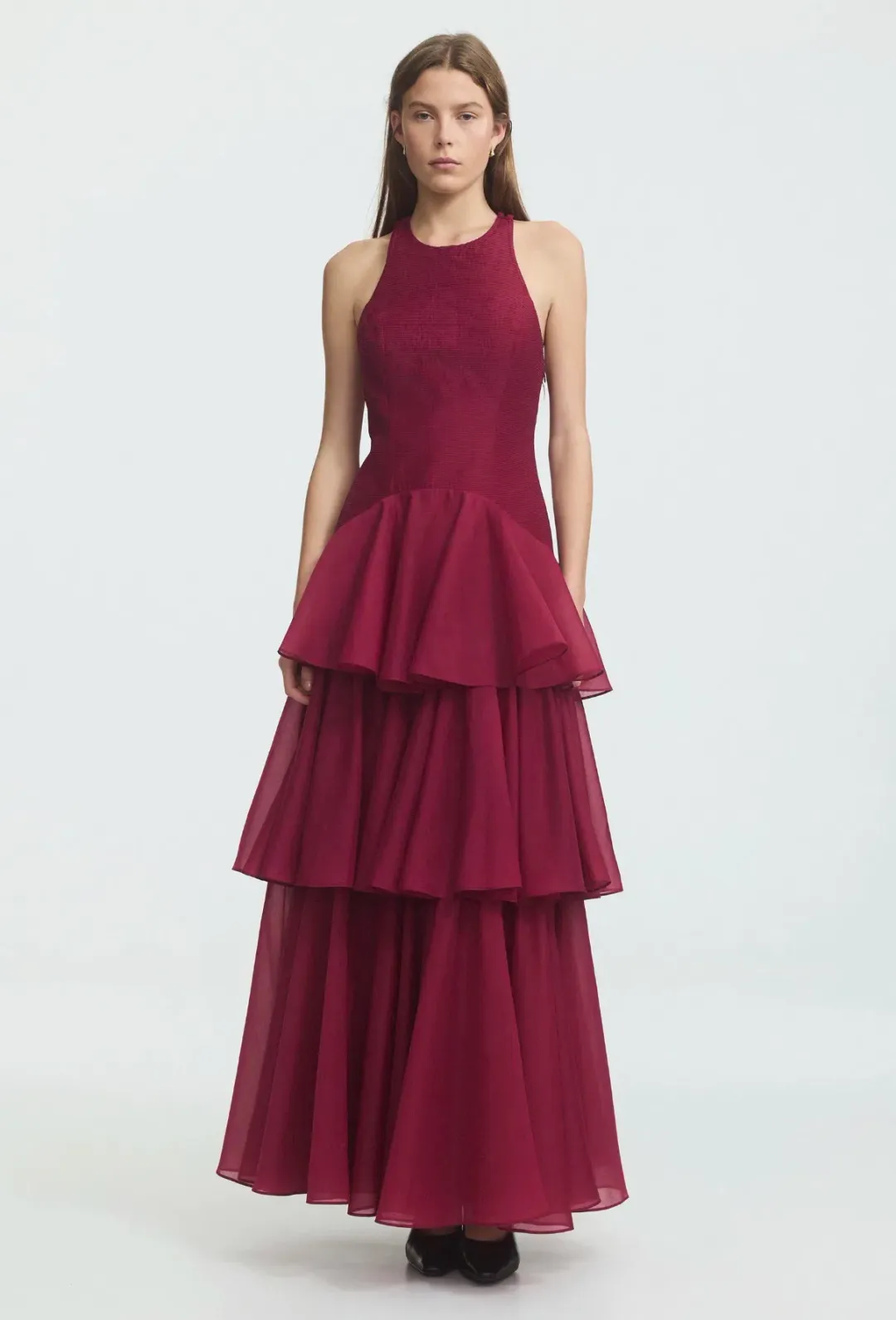 Aje Radiate Pleated Gown - size 8  for rent on The Volte - main image