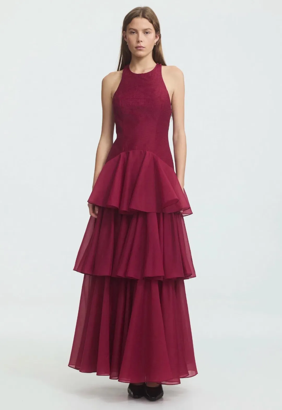 Aje Radiate Pleated Gown - size 8  for rent on The Volte - main image