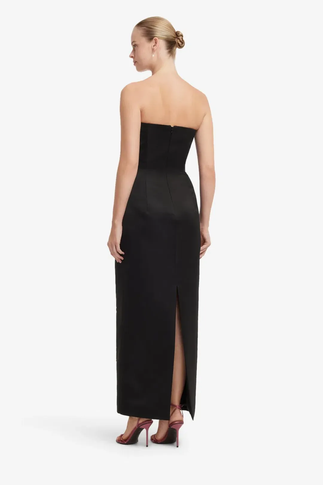 Leo Lin Rayna Embroidered Maxi Dress in Snapdragon Floral Print in Ebony Size 10 for rent on The Volte - main image