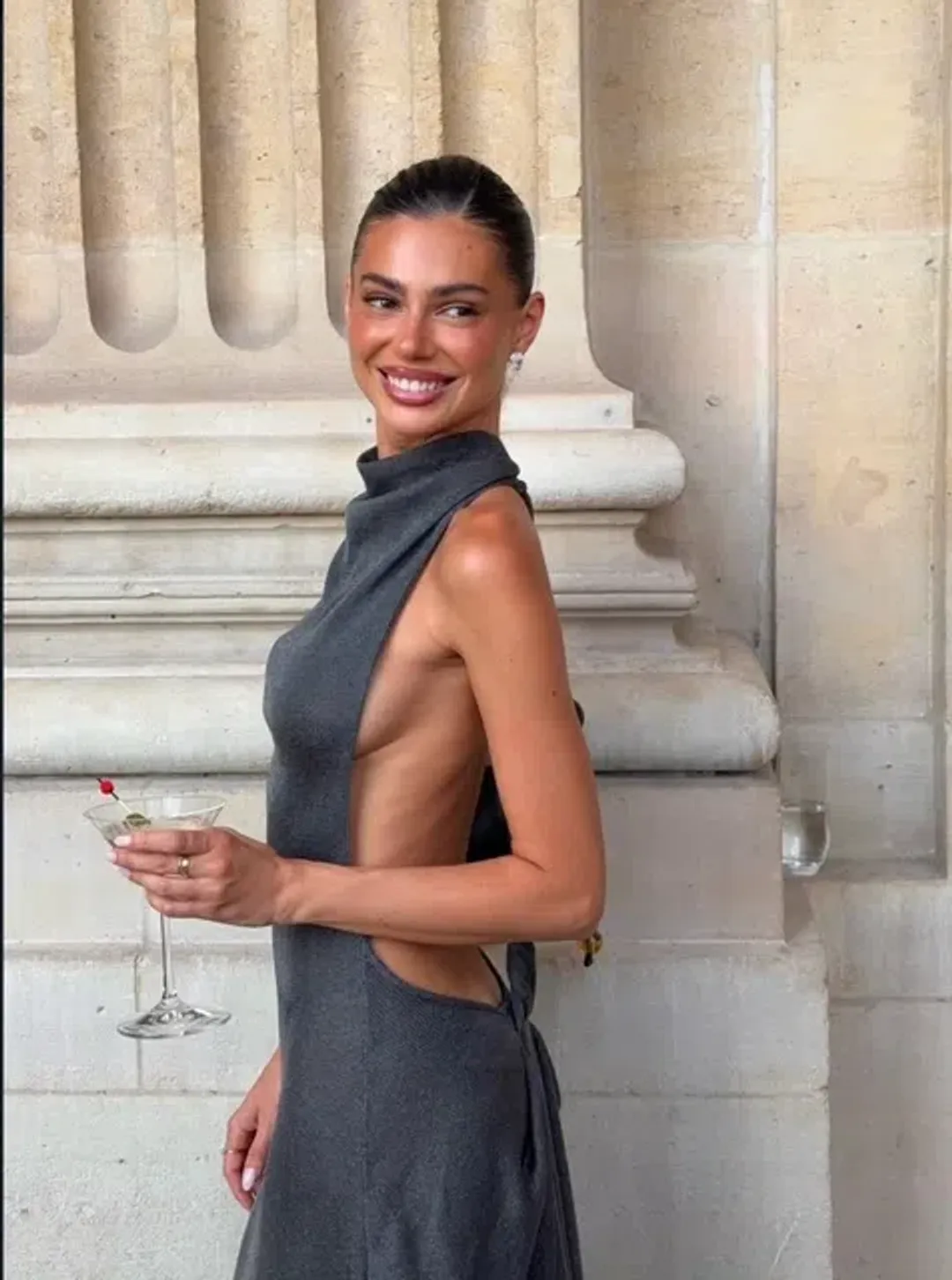 Arcina Ori Romi Dress in Chrome Metallic XS/6 AU for rent on The Volte - main image