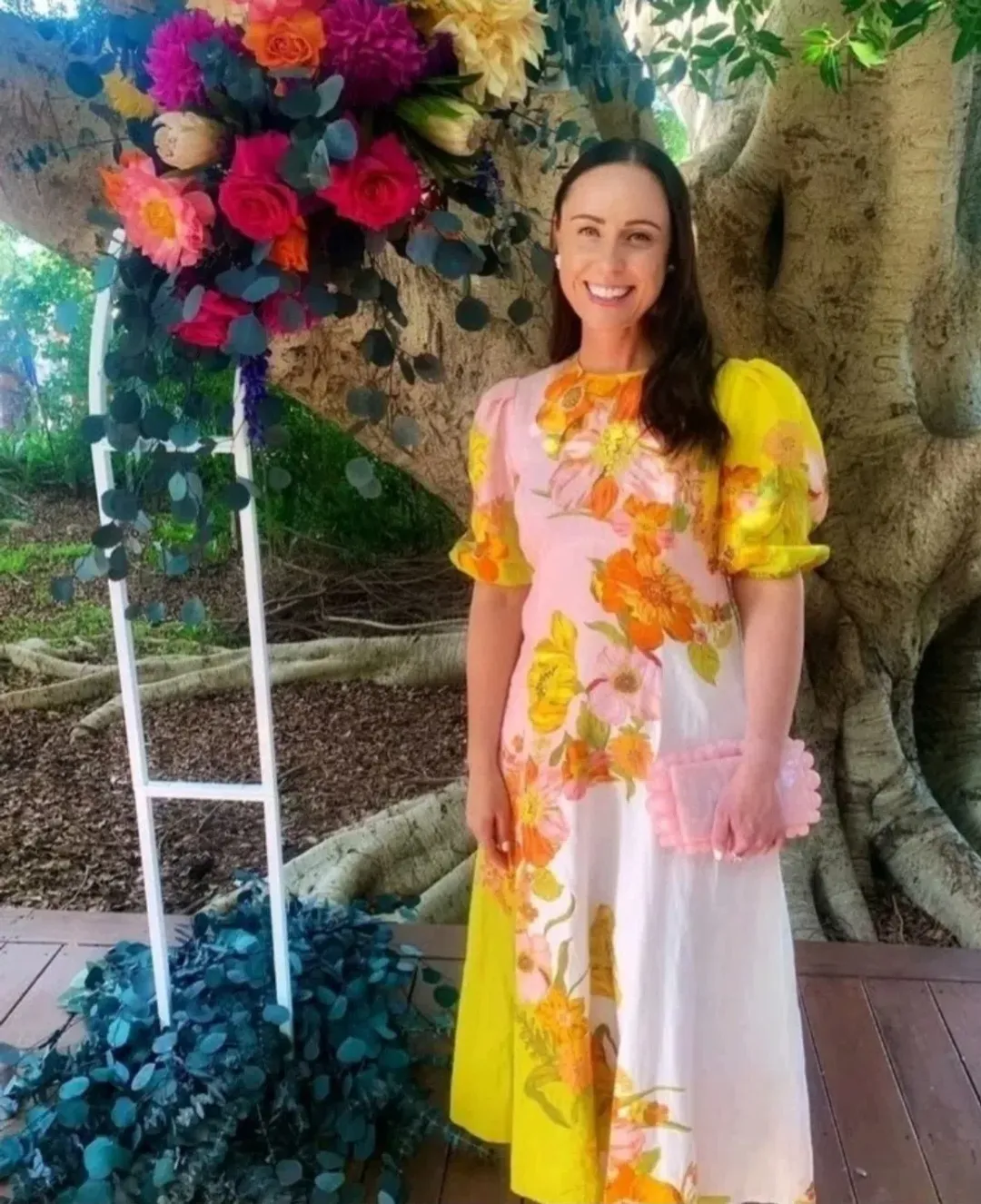 Alemais Silas Midi Dress in Floral Size 8 for rent on The Volte - main image