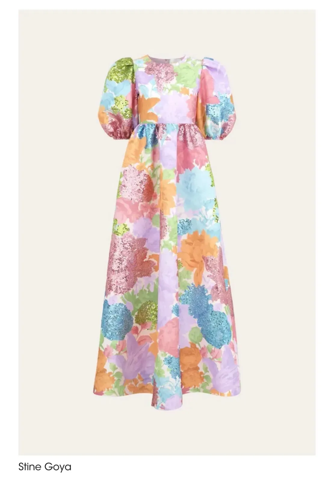 Stine Goya Floral Print Mikado Gown - size Small for rent on The Volte - main image