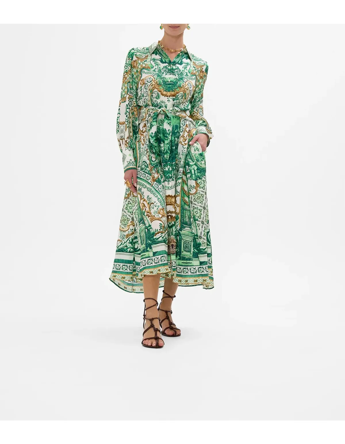 Camilla Waist Tie Shirt Dress XXS Corridor Of Calm for rent on The Volte - main image