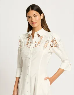 Moss & Spy Lyla Shirt Dress Size 16 AU White for rent on The Volte - image 4