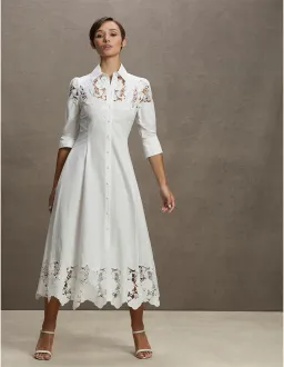 Moss & Spy Lyla Shirt Dress Size 16 AU White for rent on The Volte - image 2
