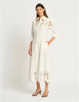 Moss & Spy Lyla Shirt Dress Size 16 AU White for rent on The Volte - image 1