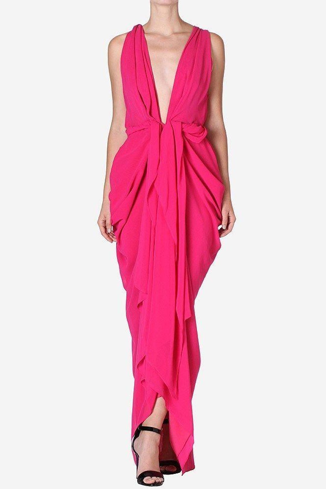 Carla Zampatti Forget Me Knot Dress Pink Size 8 for rent on The Volte - main image