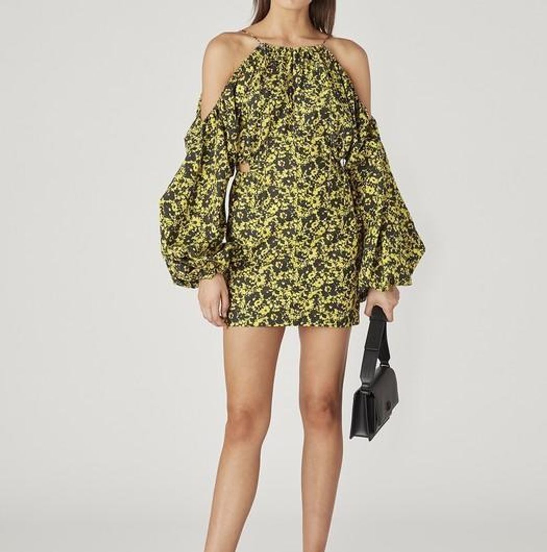 Camilla and Marc Monet Mini Dress Yellow Size 8 for rent on The Volte - main image
