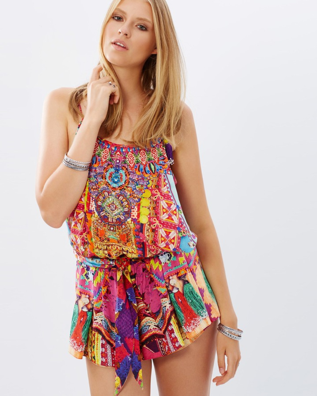 CAMILLA | Child's Play Shoestring Pink Print Playsuit | Size 8 SOLD OUT for rent on The Volte - main image