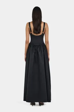 HANSEN + GRETEL Cami Taffeta Gown Black for rent on The Volte - image 2