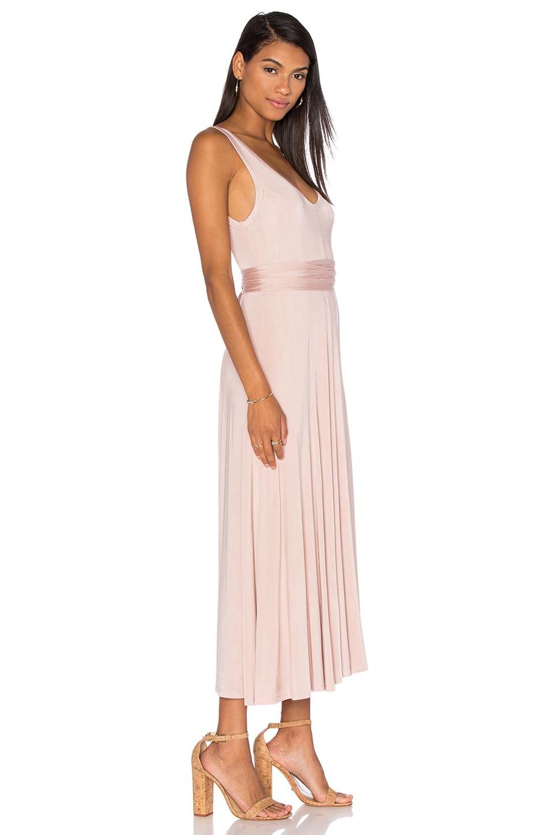 Zimmermann Chroma Slinky Dress Soft Nude Pink Size 0 / AU 8 for rent on The Volte - main image