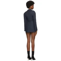 Jacquemus La Veste Arles Mini Dress Navy Size 36 for rent on The Volte - image 4