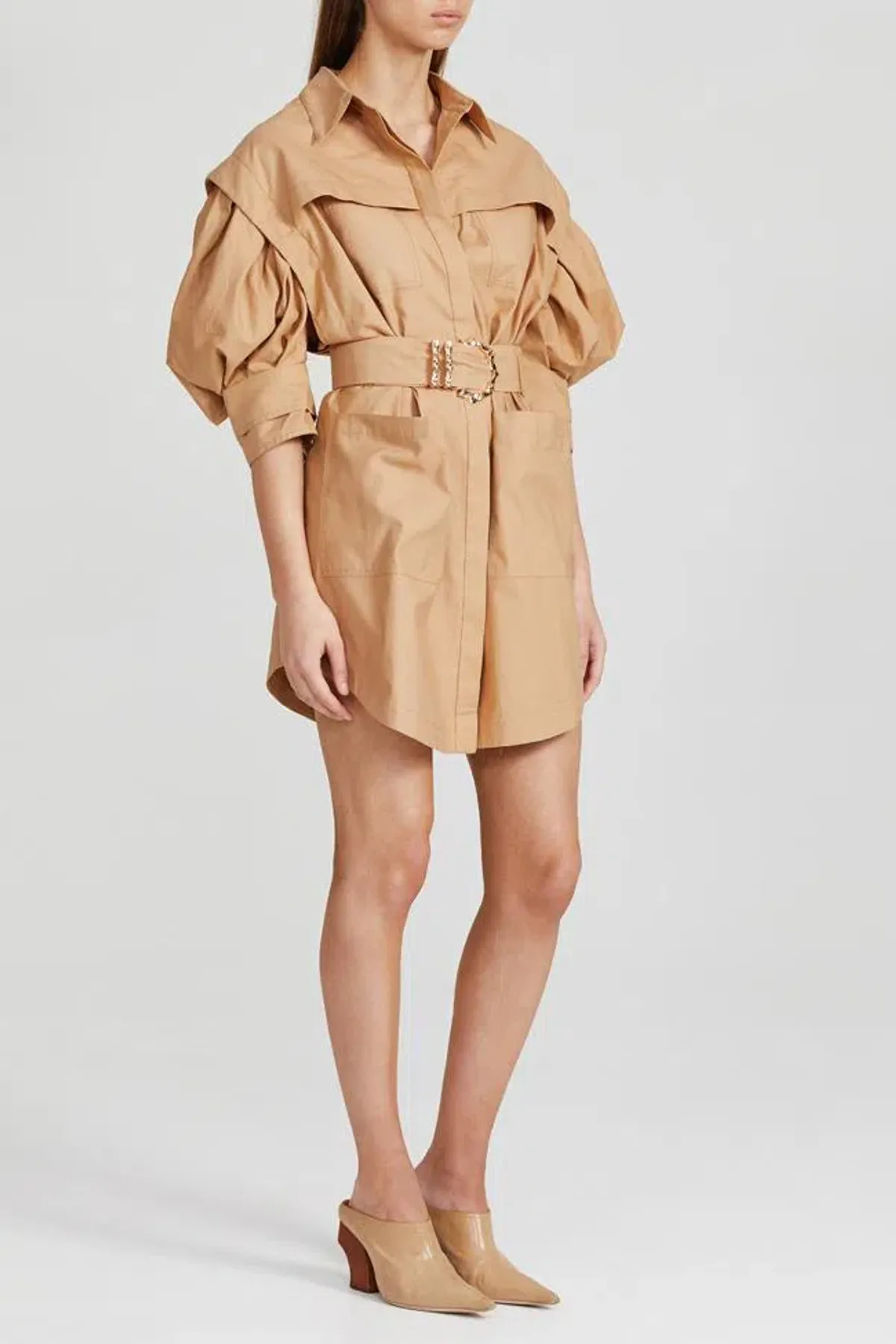 Acler Kindsway Dress Brown Size 10 for rent on The Volte - main image