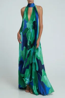 L'IDEE Opera Gown Dress Capri Green Size 8 for rent on The Volte - image 1