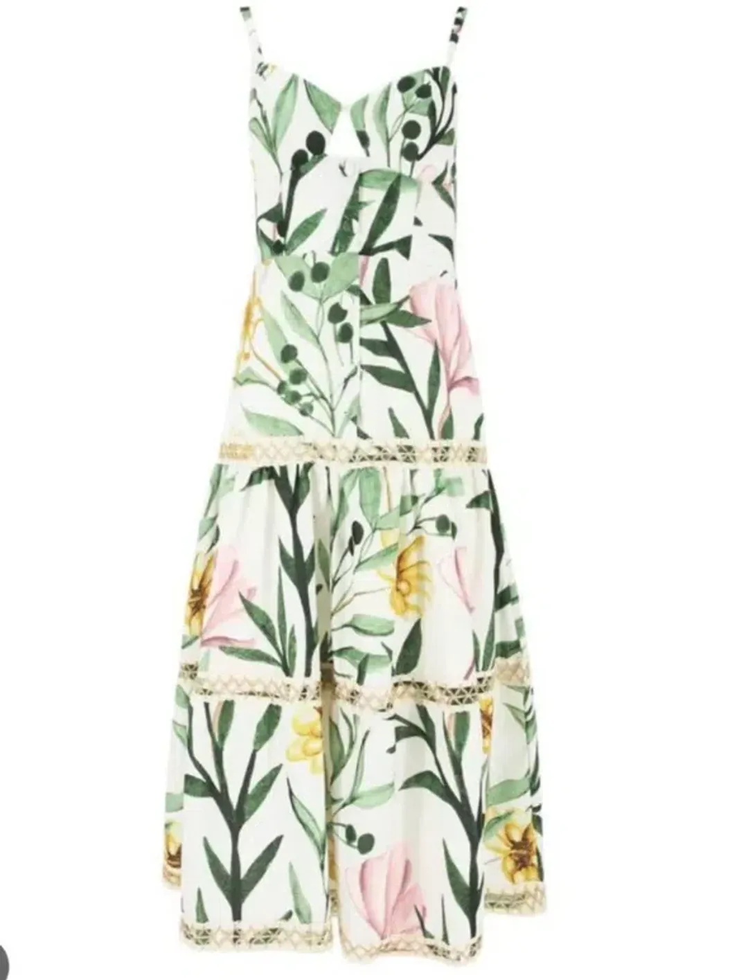 PatBo Jasmin Jute Trim MIDI Dress Size US 12 for rent on The Volte - main image