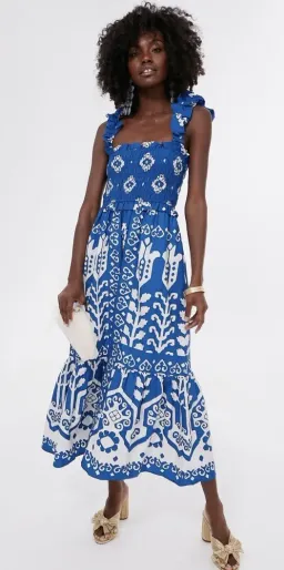 This Sea New York Sonia Smocked Dress L for rent on The Volte - image 1