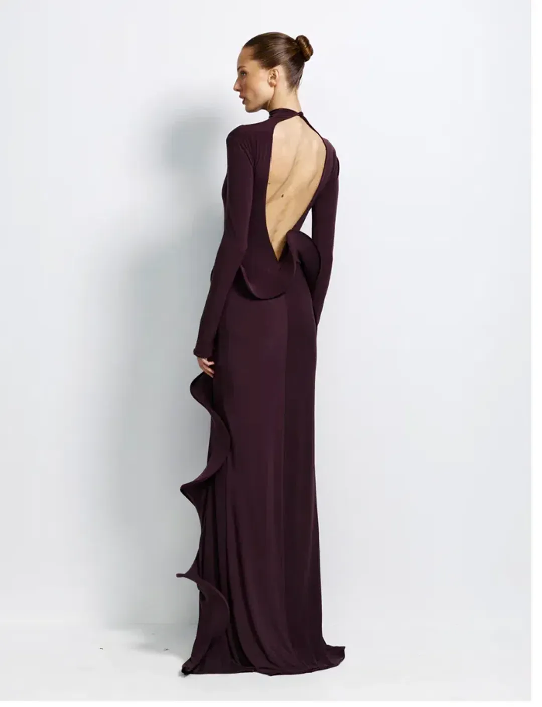 Effie Kats Orabella Gown in Truffle size 8  for rent on The Volte - main image