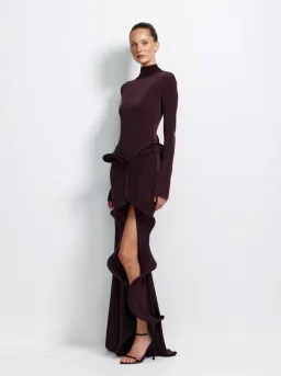 Effie Kats Orabella Gown in Truffle size 8  for rent on The Volte - image 5