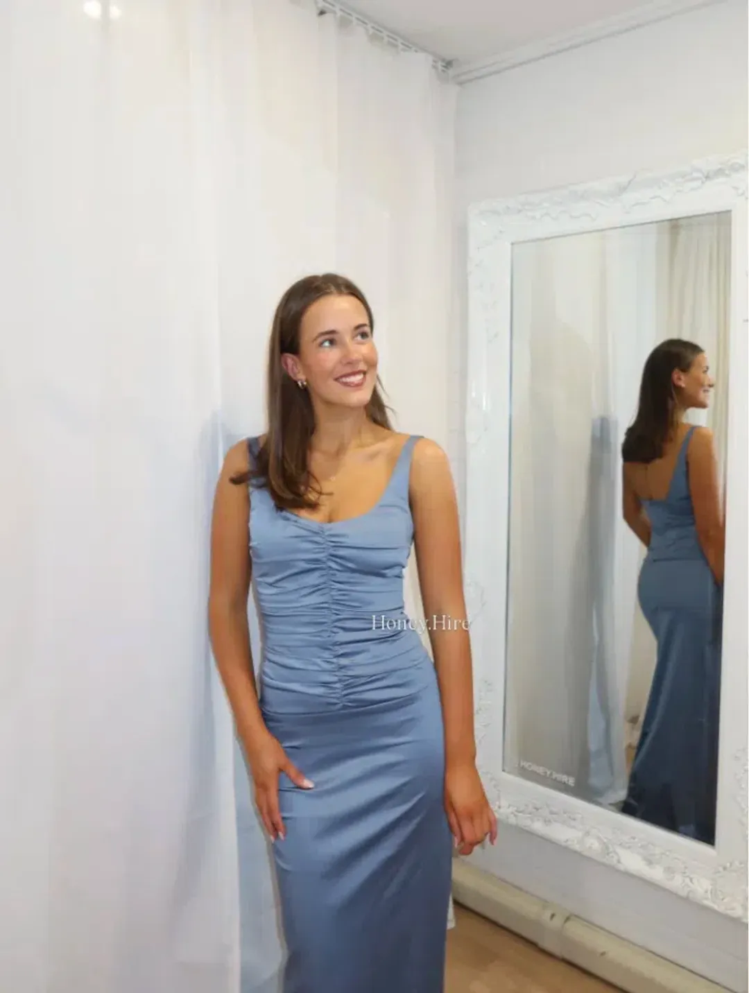 Ance Gria Atelin Gown in Blue - size 12 for rent on The Volte - main image