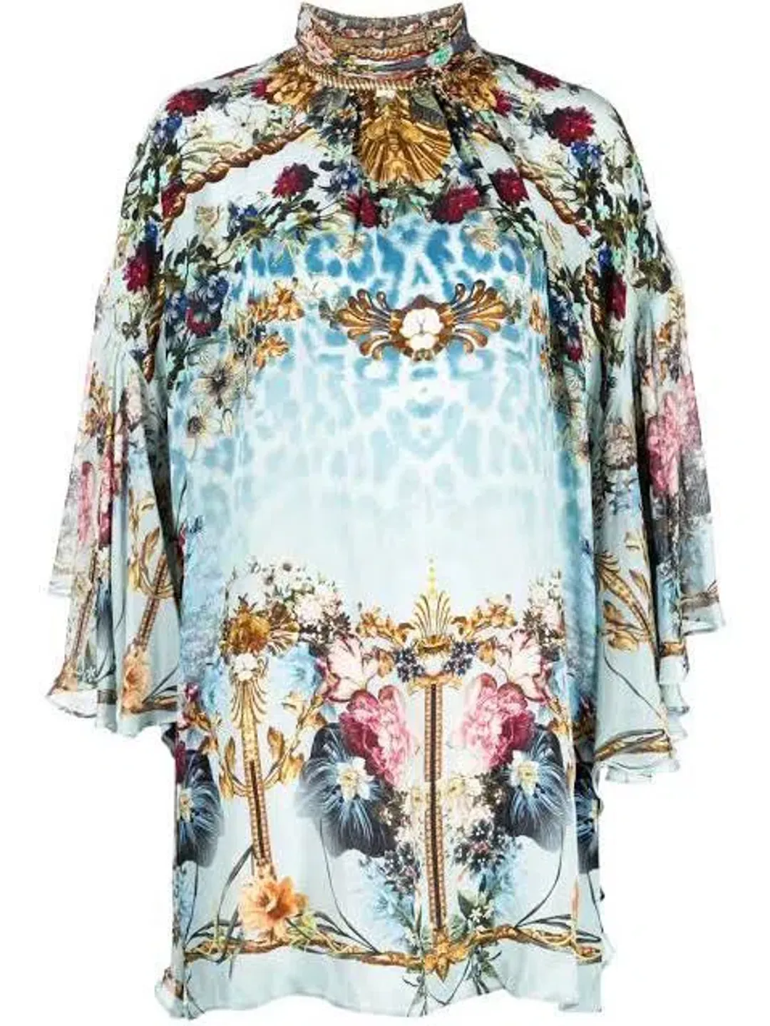 Camilla Letters to Leo High Neck Ruffle Sleeve Blouse size M for rent on The Volte - main image