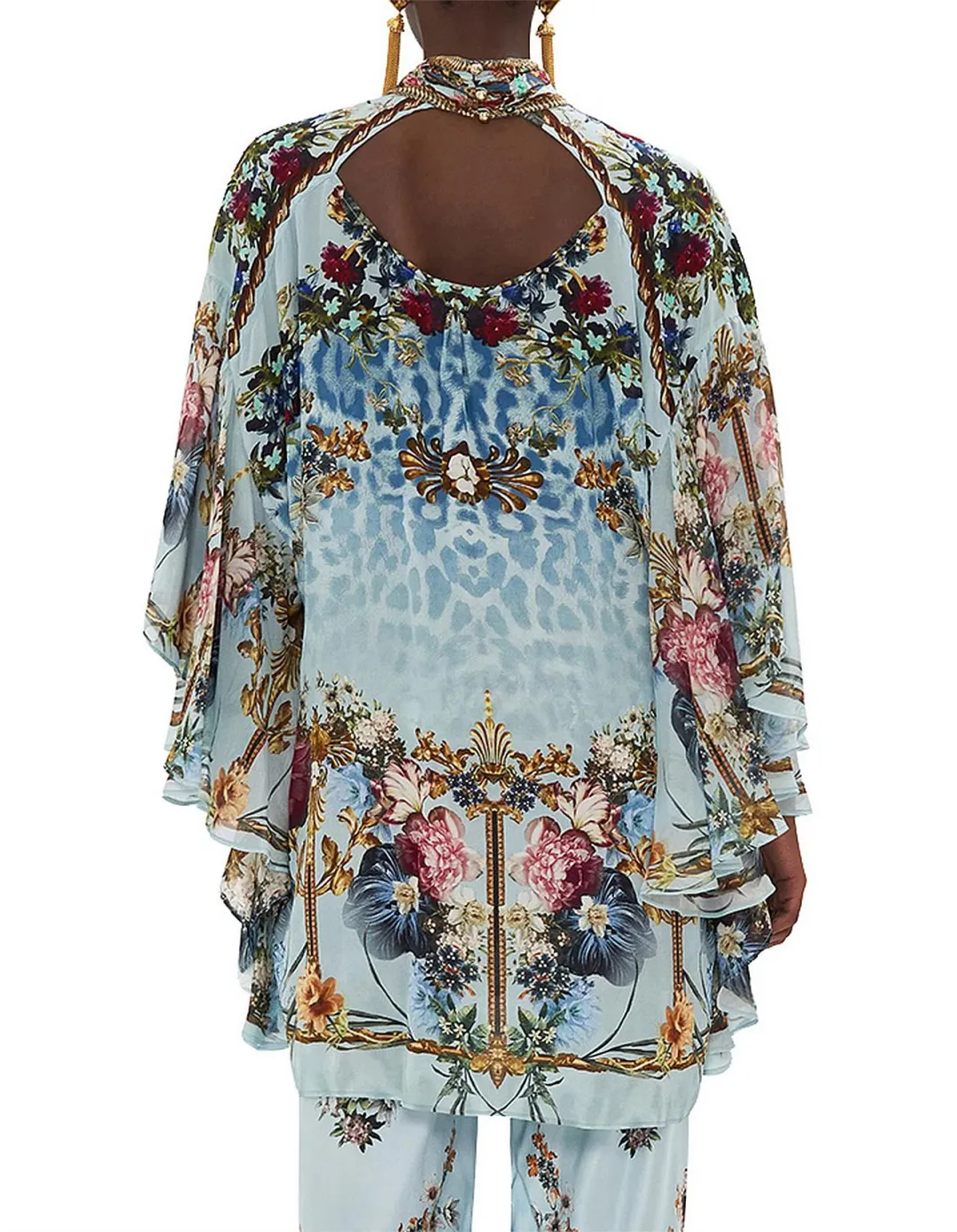 Camilla Letters to Leo High Neck Ruffle Sleeve Blouse size M for rent on The Volte - main image