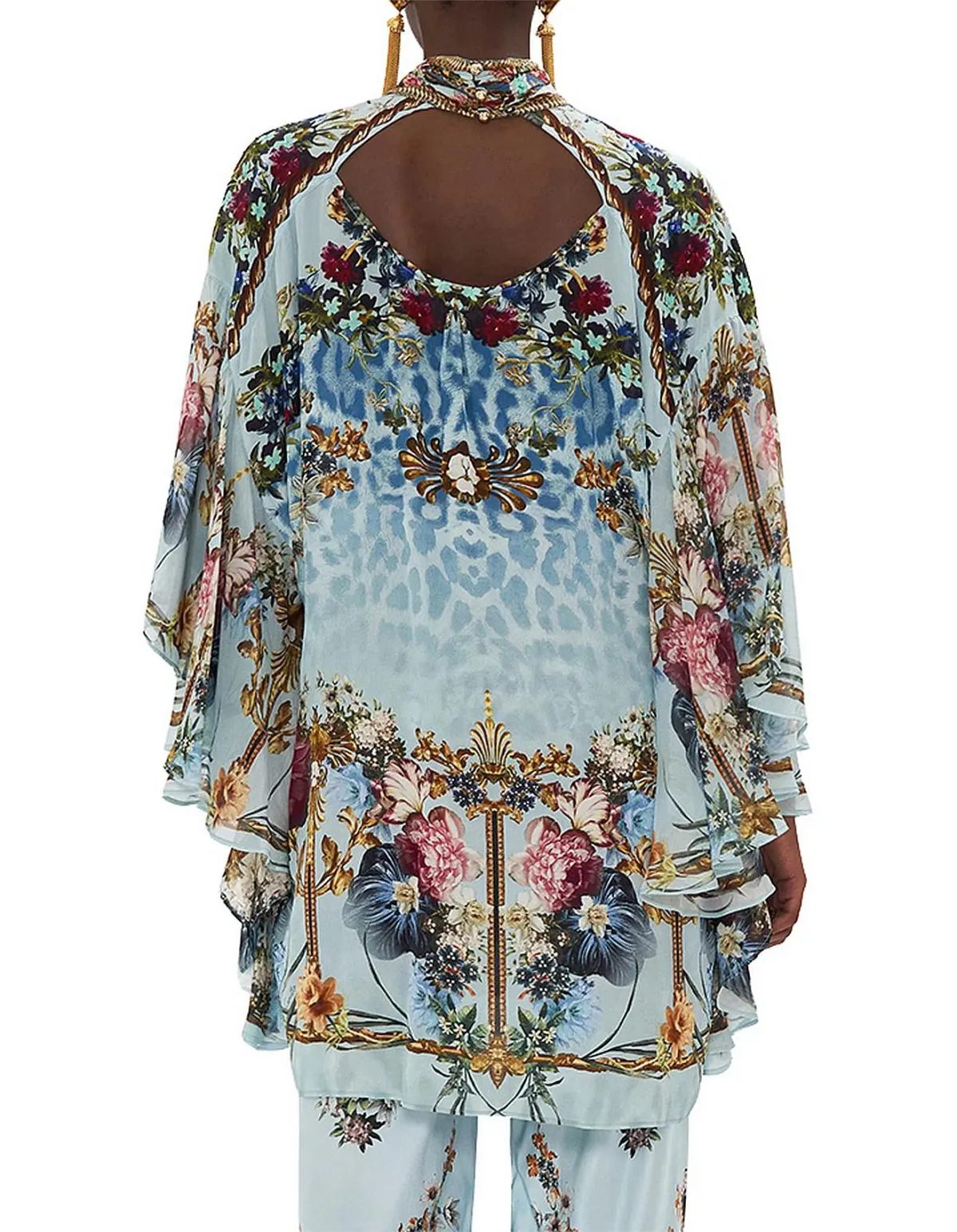 Camilla Letters to Leo High Neck Ruffle Sleeve Blouse size M for rent on The Volte - main image