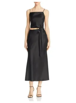 Bec & Bridge Claudia Cut Out Midi Dress Black Size AU 6 for rent on The Volte - image 1
