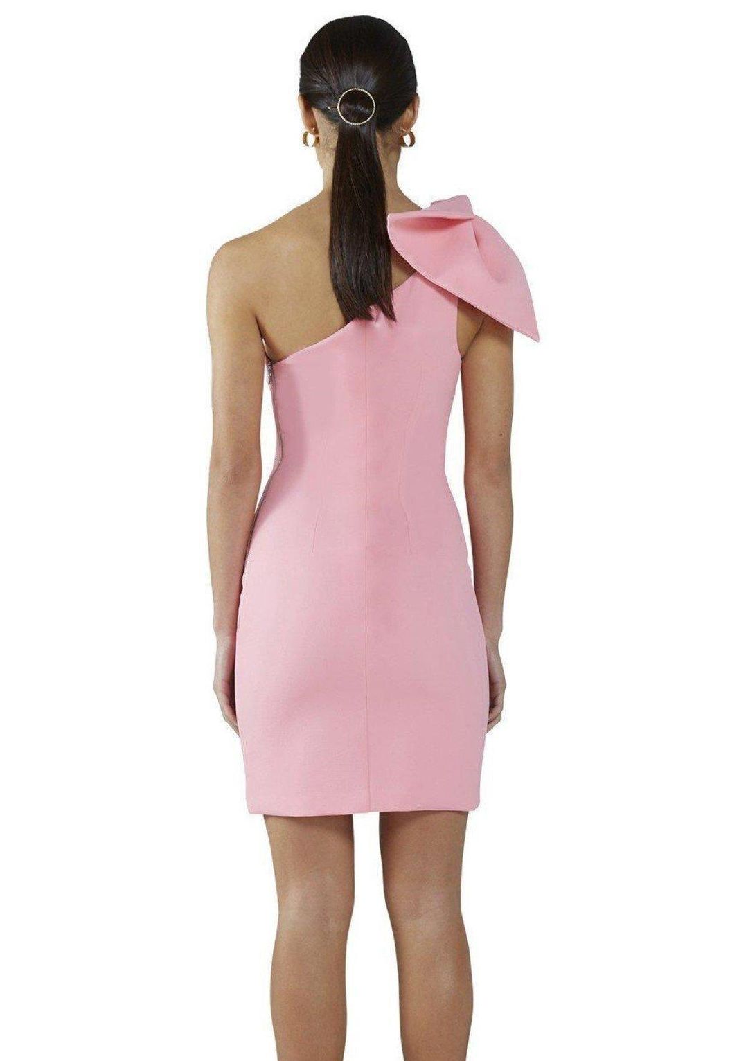 By Johnny Carnation Tie Shoulder Mini Dress Pink Size 6 for rent on The Volte - main image