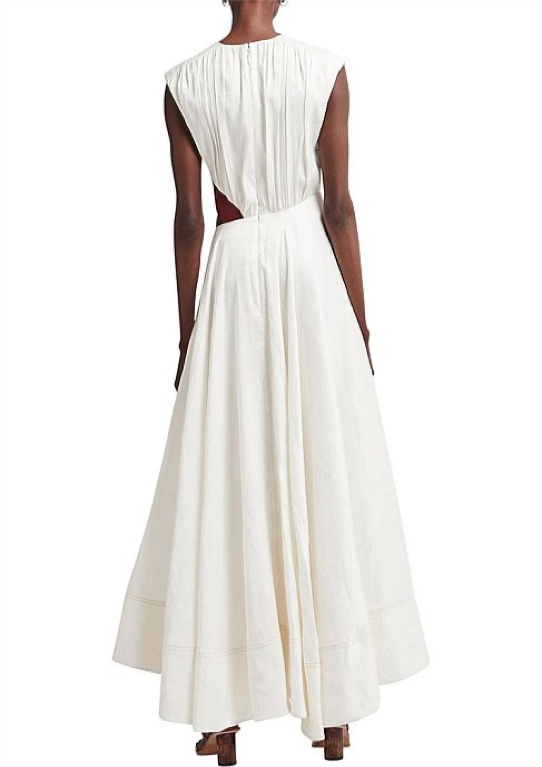 Aje Reflection Cut Out Dress Ivory Size 14 for rent on The Volte - main image