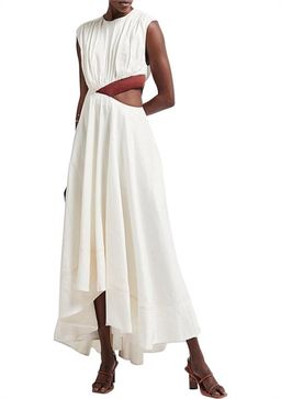 Aje Reflection Cut Out Dress Ivory Size 14 for rent on The Volte - image 1