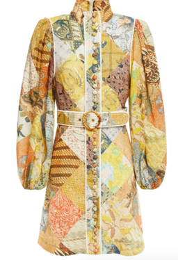 Zimmermann Brightside Belted Linen Mini Dress Print Size 8 for rent on The Volte - image 4
