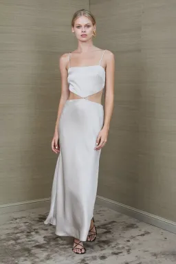 Bec and Bridge Alegra Midi Dress Silver Size 10 for rent on The Volte - image 1